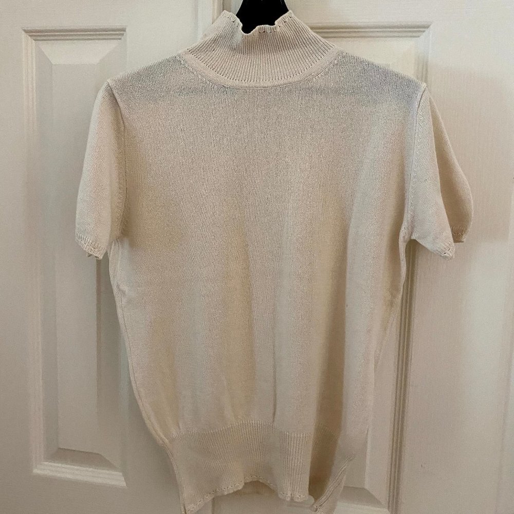 Mark Eisen White Cashmere Sweater XS